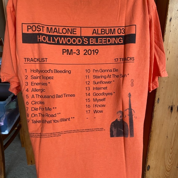 Post Malone “Hollywood’s Bleeding” Merch - Picture 2 of 2